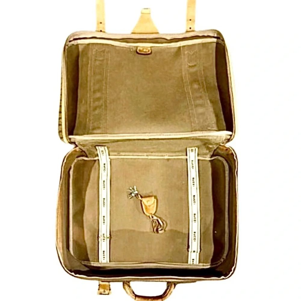 GUCCI GG MicroGuccissima Sherry Line Vintage Suitcase w/ Lock & Key